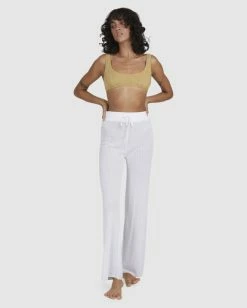 Top 10 👍 Billabong Sun Soaked Knit Pants WHITE ⌛ -Color of the season Shop ubjnp00138 billabongw wht frt1 1