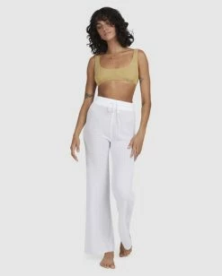 Top 10 👍 Billabong Sun Soaked Knit Pants WHITE ⌛ -Color of the season Shop ubjnp00138 billabongw wht frt2 1