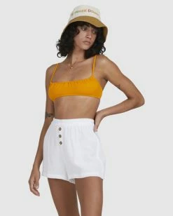 Flash Sale 🔔 Billabong ☀️ Summer Breeze Elastic Waist Shorts WHITE 🛒 -Color of the season Shop ubjns00143 billabongw wht frt1 1