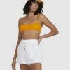 Flash Sale 🔔 Billabong ☀️ Summer Breeze Elastic Waist Shorts WHITE 🛒 -Color of the season Shop ubjns00143 billabongw wht frt1