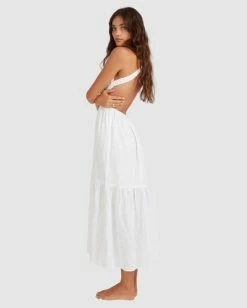 Best Pirce 🌟 Billabong Shore Thing Maxi 👗 Dress WHITE 🔔 -Color of the season Shop ubjwd00140 billabongw wht sd1 1