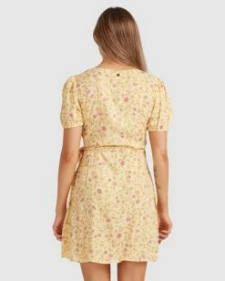 Cheap ❤️ Billabong Sunlit Wrap 👗 Dress YELLOW 🌟 -Color of the season Shop ubjwd00167 billabongw yel bck1 1