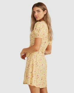 Cheap ❤️ Billabong Sunlit Wrap 👗 Dress YELLOW 🌟 -Color of the season Shop ubjwd00167 billabongw yel sd1 1