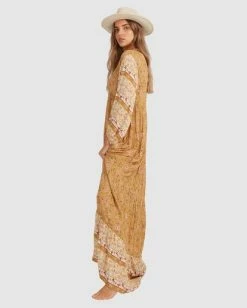 Top 10 🧨 Billabong Shine On Eco Maxi 👗 Dress MUSTARD ⭐ -Color of the season Shop ubjwd00168 billabongw mus sd1 1