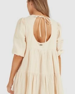 Buy ⭐ Billabong Valentine Tiered Mini 👗 Dress SALT CRYSTAL 🎁 -Color of the season Shop ubjwd00171 billabongw scs dtl1 1