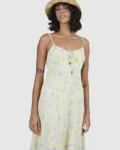 Wholesale ⭐ Billabong Tempest Midi A-Line 👗 Dress LEMON LIME ✔️ -Color of the season Shop ubjwd00179 billabongw lml dtl1 1