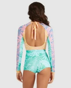 Cheapest 🛒 Billabong Mystic Beach Long Sleeve 🩱 Swimsuit MULTI ✨ -Color of the season Shop ubjwr00116 billabongw mul bck1 1