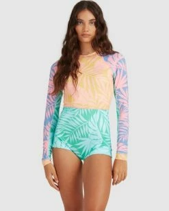 Cheapest 🛒 Billabong Mystic Beach Long Sleeve 🩱 Swimsuit MULTI ✨ -Color of the season Shop ubjwr00116 billabongw mul frt1 1