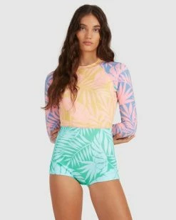 Cheapest 🛒 Billabong Mystic Beach Long Sleeve 🩱 Swimsuit MULTI ✨ -Color of the season Shop ubjwr00116 billabongw mul frt2 1