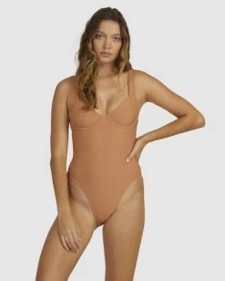 Budget 😍 Billabong Tanlines Chloe One-Piece 🩱 Swimsuit TOFFEE 🎁 -Color of the season Shop ubjx100128 billabongw tof frt2 1