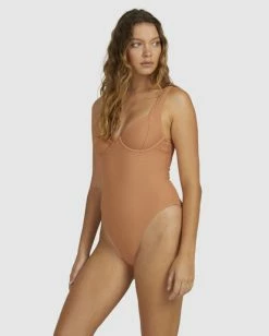 Budget 😍 Billabong Tanlines Chloe One-Piece 🩱 Swimsuit TOFFEE 🎁 -Color of the season Shop ubjx100128 billabongw tof sd1 1