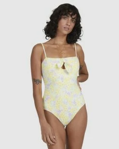 Wholesale 🔥 Billabong Tempest Cut-Out One Piece 🩱 Swimsuit LEMON LIME ⌛ -Color of the season Shop ubjx100145 billabongw lml frt1 1