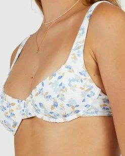New 🛒 Billabong Chiquita Georgia Underwire Bra 👙 Bikini Top WHITE 😉 -Color of the season Shop ubjx300314 billabongw wht dtl1 1