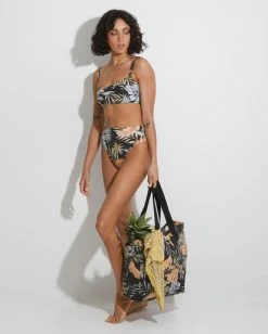 Buy 🥰 Billabong My Babylon High Maui Rider 👙 Bikini Bottoms BLACK 🌟 -Color of the season Shop ubjx400163 billabongm blk frt1 1