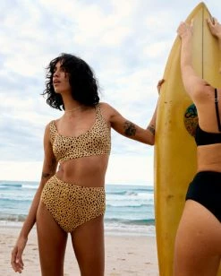 Best reviews of 🛒 Billabong Well Spotted Leopard Print Hawaii Retro 👙 Bikini Bottoms GOLD DUST 🧨 -Color of the season Shop ubjx400188 billabongl gdd frt2 1