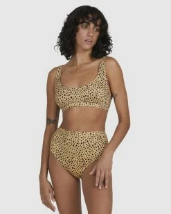 Best reviews of 🛒 Billabong Well Spotted Leopard Print Hawaii Retro 👙 Bikini Bottoms GOLD DUST 🧨 -Color of the season Shop ubjx400188 billabongw gdd frt2 1