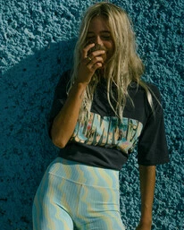 Cheapest 💯 Billabong Waves For Dayz Boyfriend T-Shirt OFF BLACK 🧨