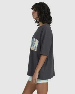 Cheapest 💯 Billabong Waves For Dayz Boyfriend T-Shirt OFF BLACK 🧨 -Color of the season Shop ubjzt00129 billabongw ofb sd1 1