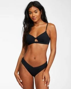 Best Sale 🔥 Billabong Sol Searcher Twist 👙 Bikini Top BLACK PEBBLE ✔️ -Color of the season Shop xt782bso billabongw bpb frt1 1